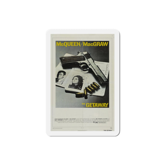 The Getaway 1972 Movie Poster Die-Cut Magnet-2" x 2"-The Sticker Space