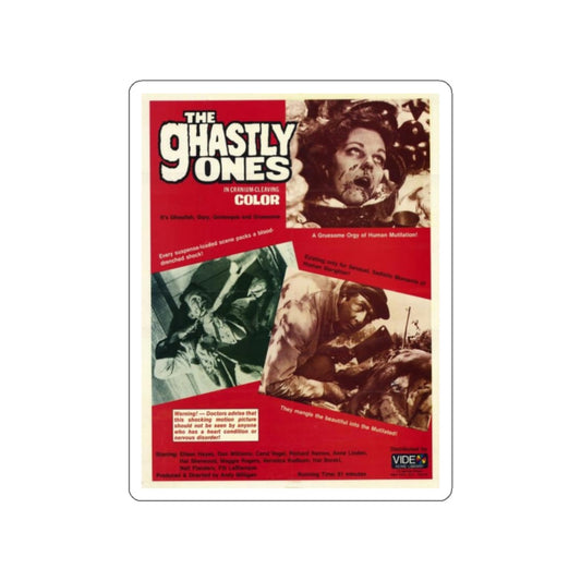 THE GHASTLY ONES (2) 1968 Movie Poster STICKER Vinyl Die-Cut Decal-White-The Sticker Space