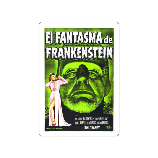 THE GHOST OF FRANKENSTEIN (SPANISH) 1942 Movie Poster STICKER Vinyl Die-Cut Decal-White-The Sticker Space