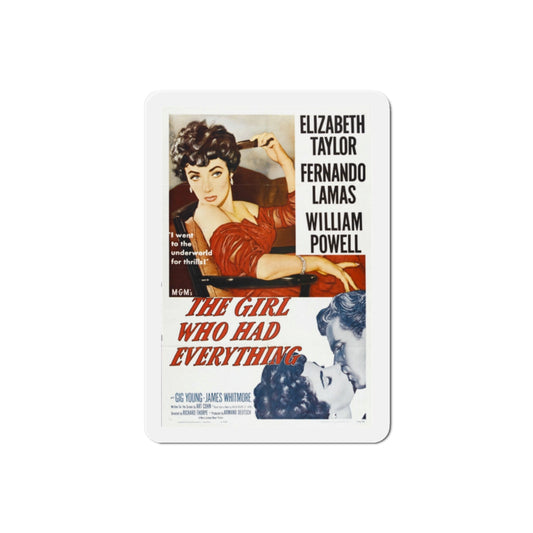 The Girl Who Had Everything 1953 Movie Poster Die-Cut Magnet-2 Inch-The Sticker Space
