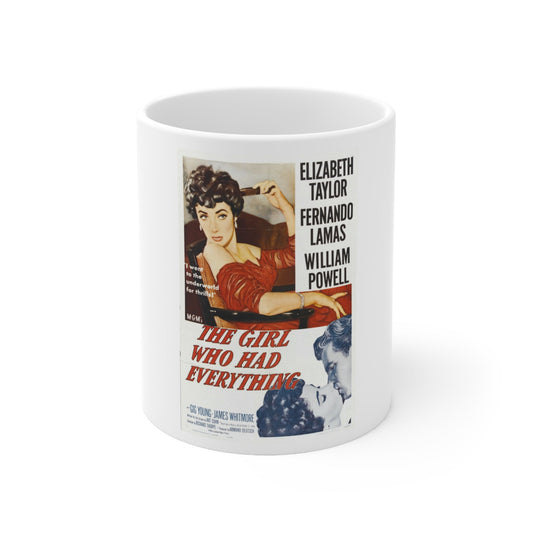 The Girl Who Had Everything 1953 Movie Poster - White Coffee Cup 11oz-11oz-The Sticker Space