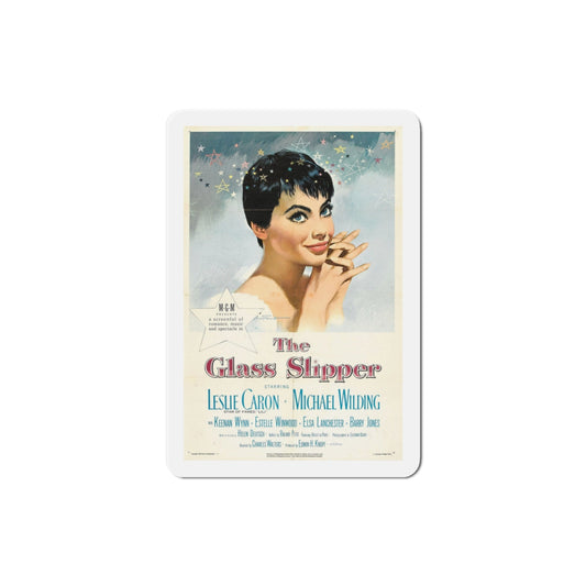 The Glass Slipper 1955 Movie Poster Die-Cut Magnet-3 Inch-The Sticker Space