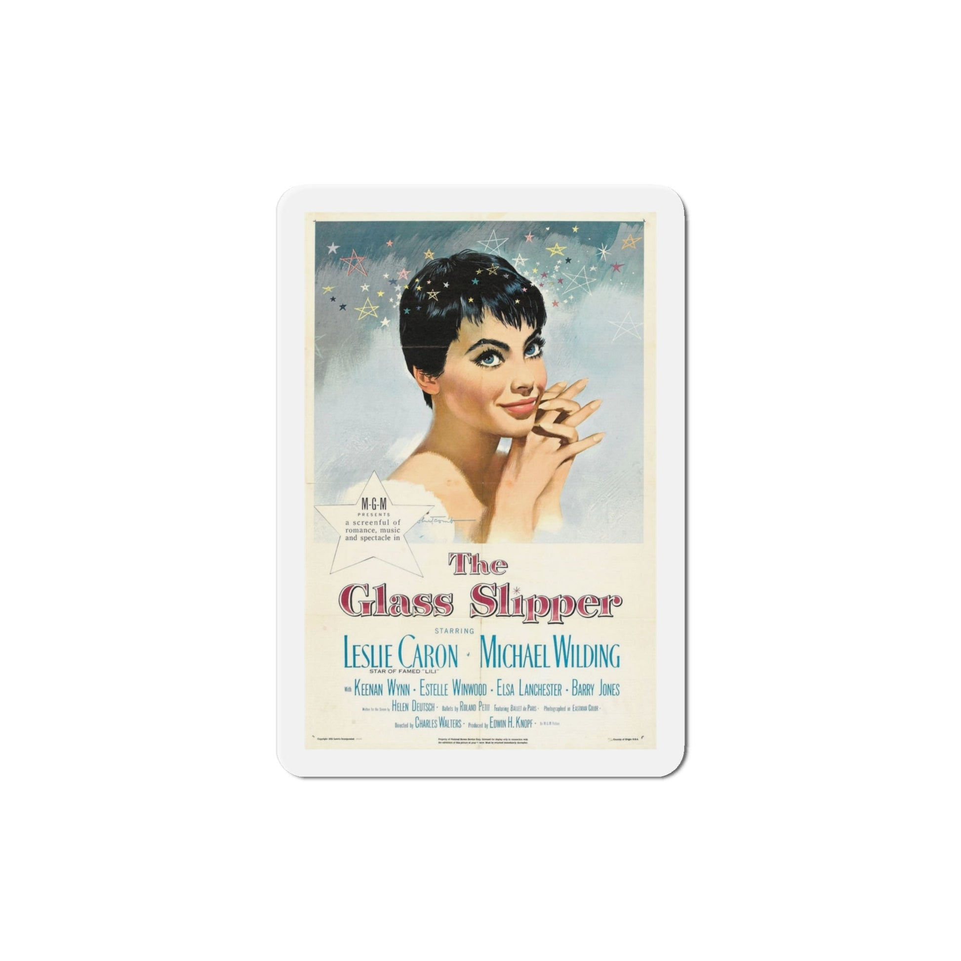 The Glass Slipper 1955 Movie Poster Die-Cut Magnet-4 Inch-The Sticker Space
