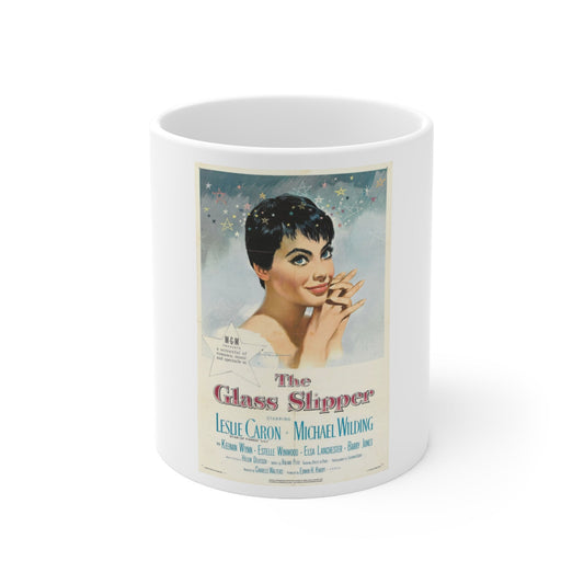The Glass Slipper 1955 Movie Poster - White Coffee Cup 11oz-11oz-The Sticker Space