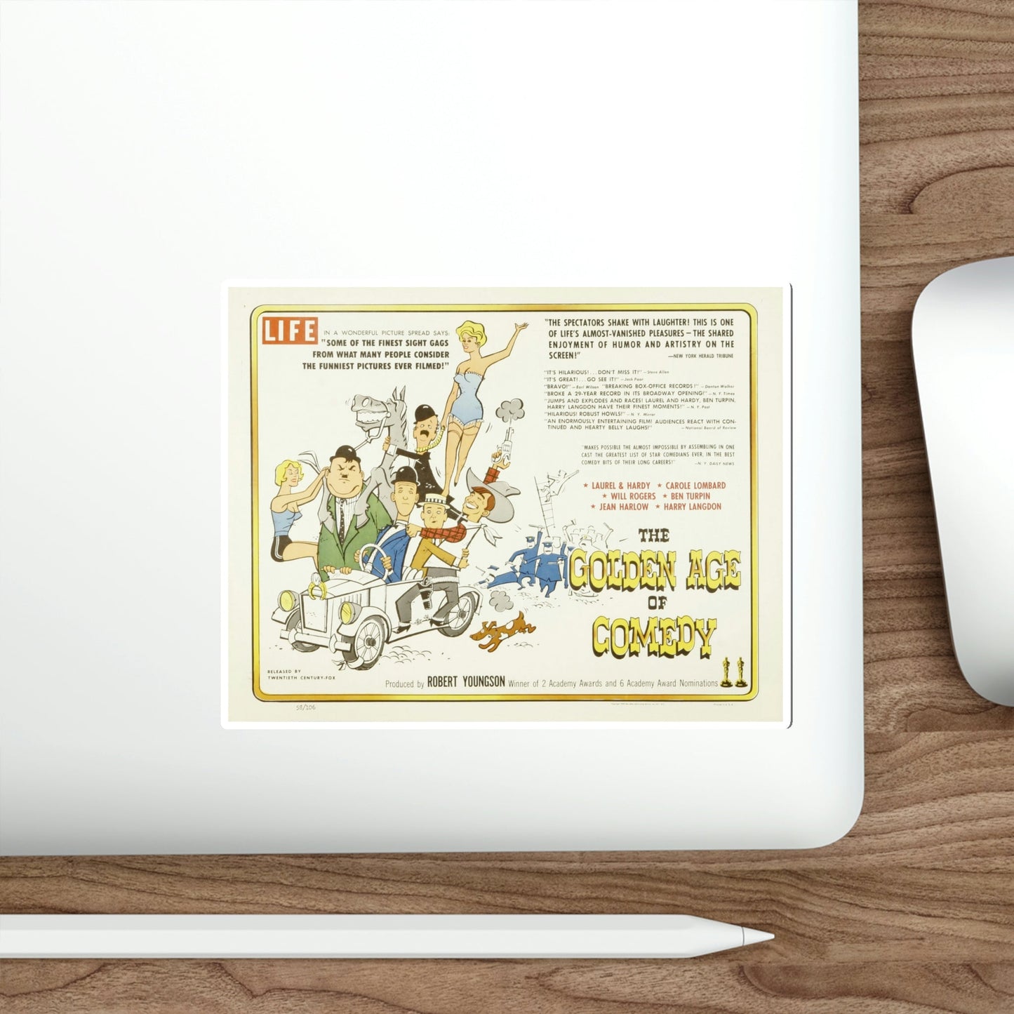 The Golden Age of Comedy 1957 Movie Poster STICKER Vinyl Die-Cut Decal-The Sticker Space