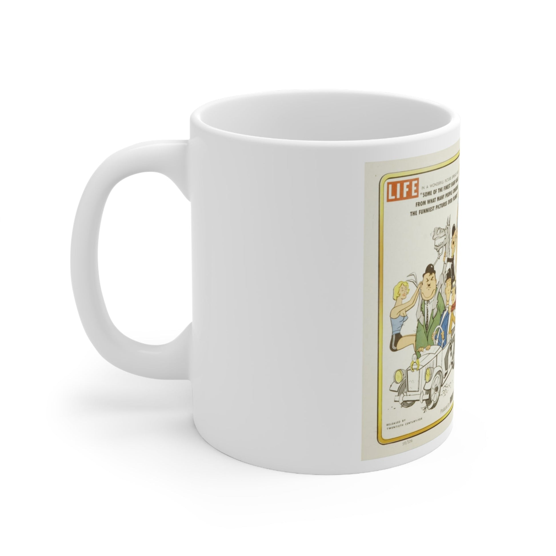 The Golden Age of Comedy 1957 Movie Poster - White Coffee Cup 11oz-11oz-The Sticker Space