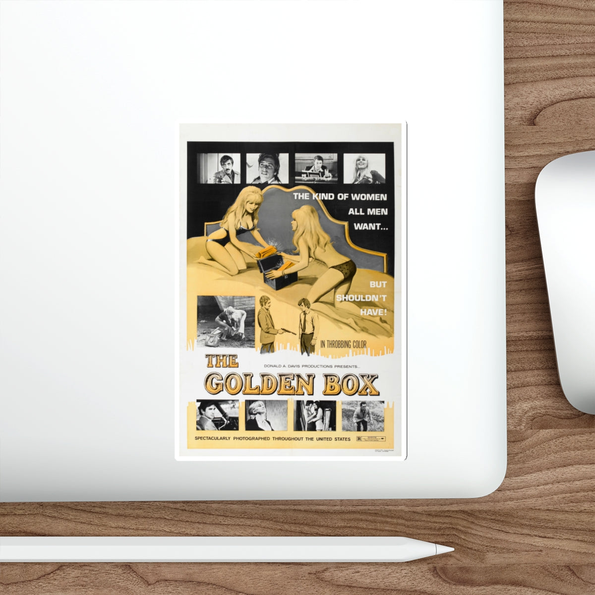 THE GOLDEN BOX 1970 Movie Poster STICKER Vinyl Die-Cut Decal-The Sticker Space