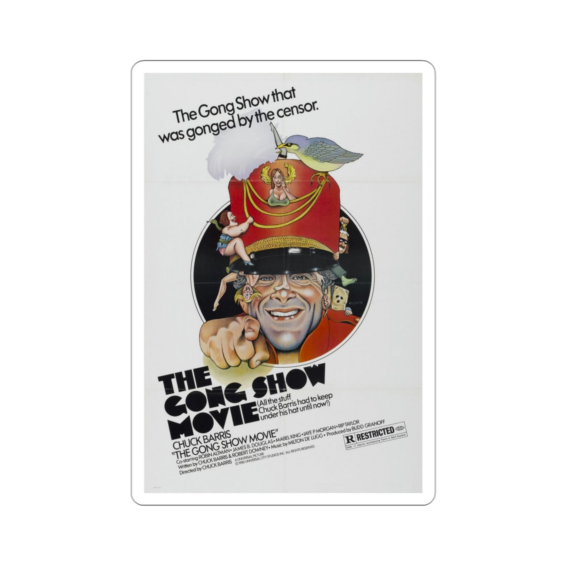 The Gong Show Movie 1980 Movie Poster STICKER Vinyl Die-Cut Decal-3 Inch-The Sticker Space