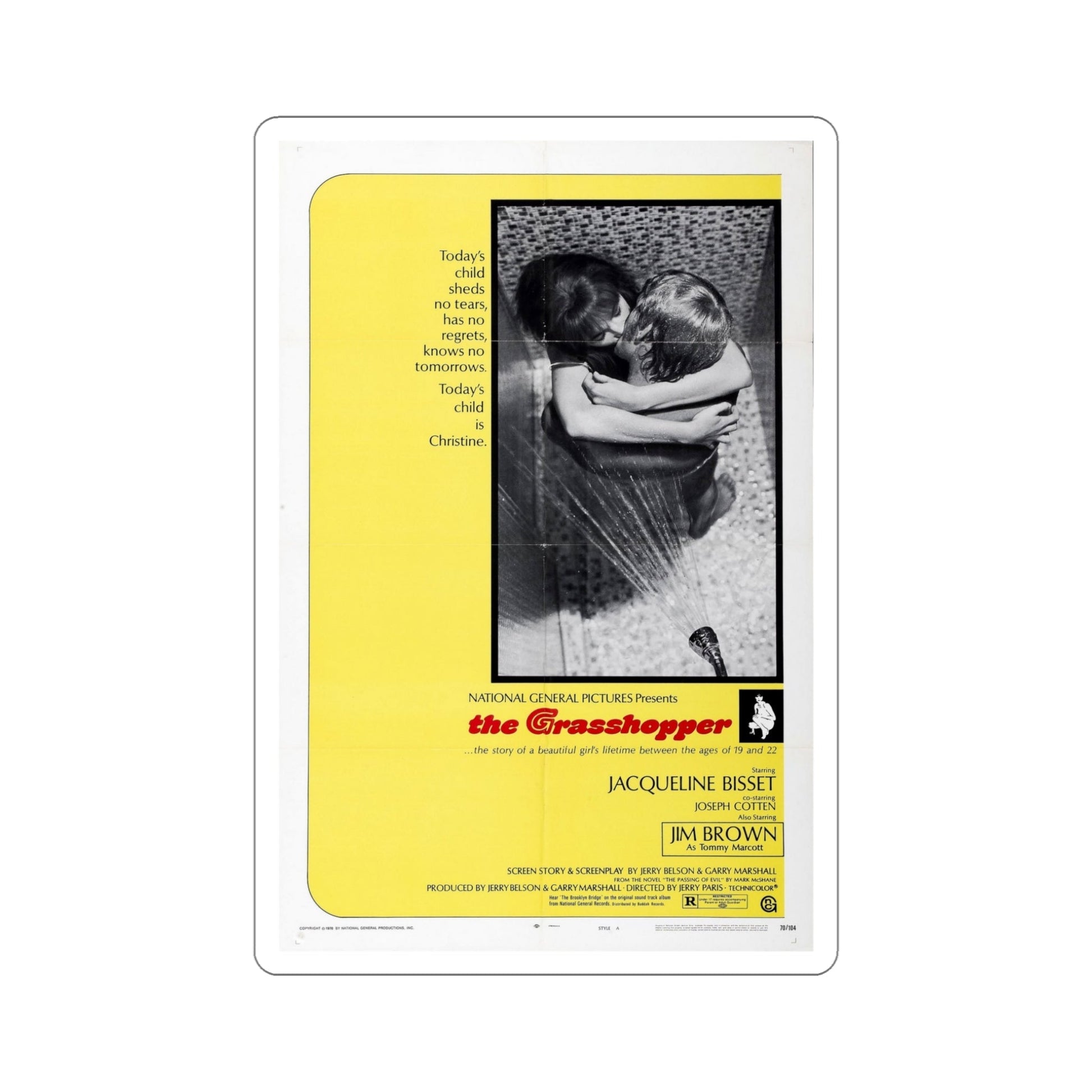 The Grasshopper 1970 Movie Poster STICKER Vinyl Die-Cut Decal-5 Inch-The Sticker Space