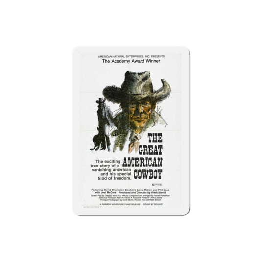 The Great American Cowboy 1973 2 Movie Poster Die-Cut Magnet-2" x 2"-The Sticker Space