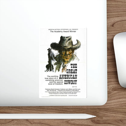The Great American Cowboy 1973 2 Movie Poster STICKER Vinyl Die-Cut Decal-The Sticker Space