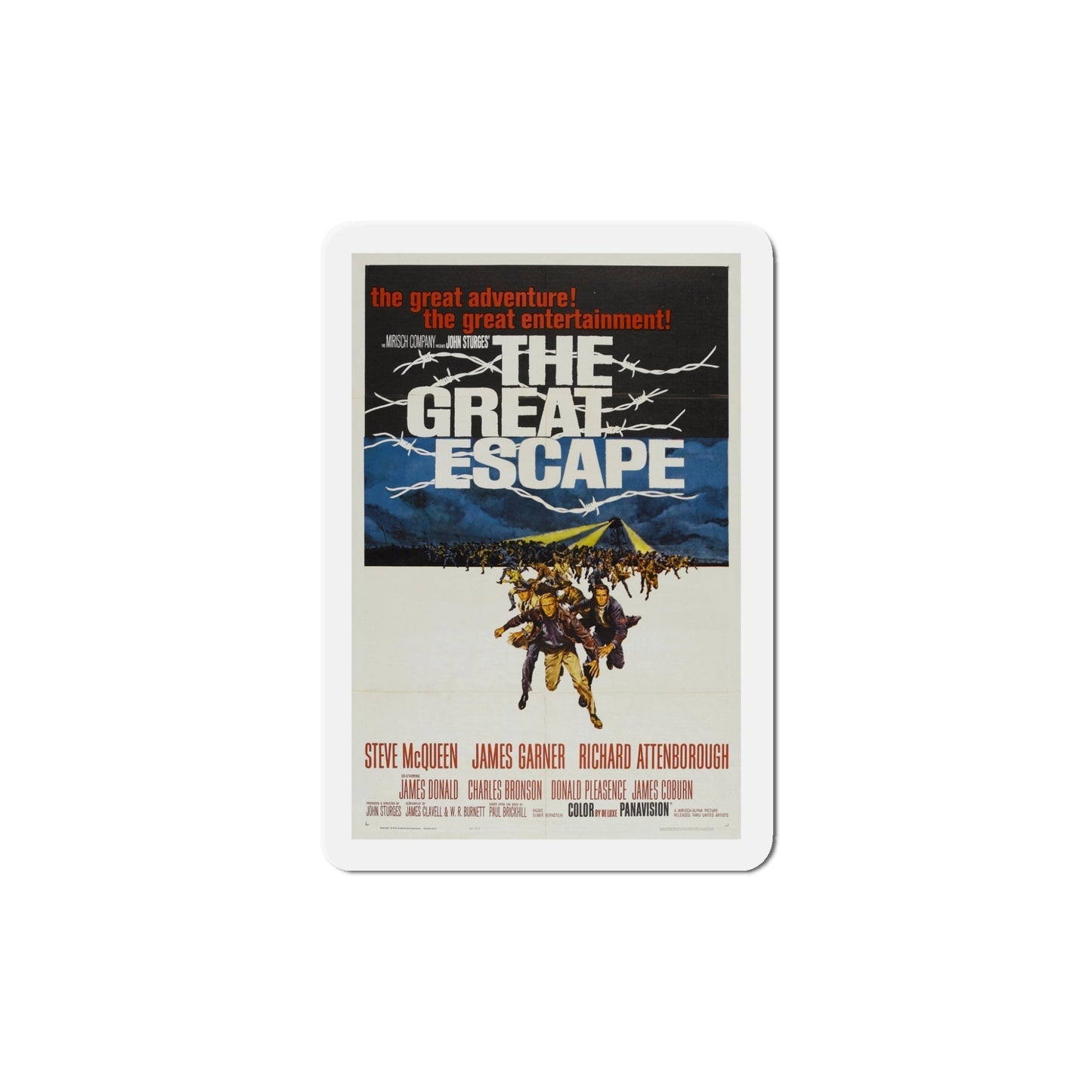 The Great Escape 1963 Movie Poster Die-Cut Magnet-5 Inch-The Sticker Space