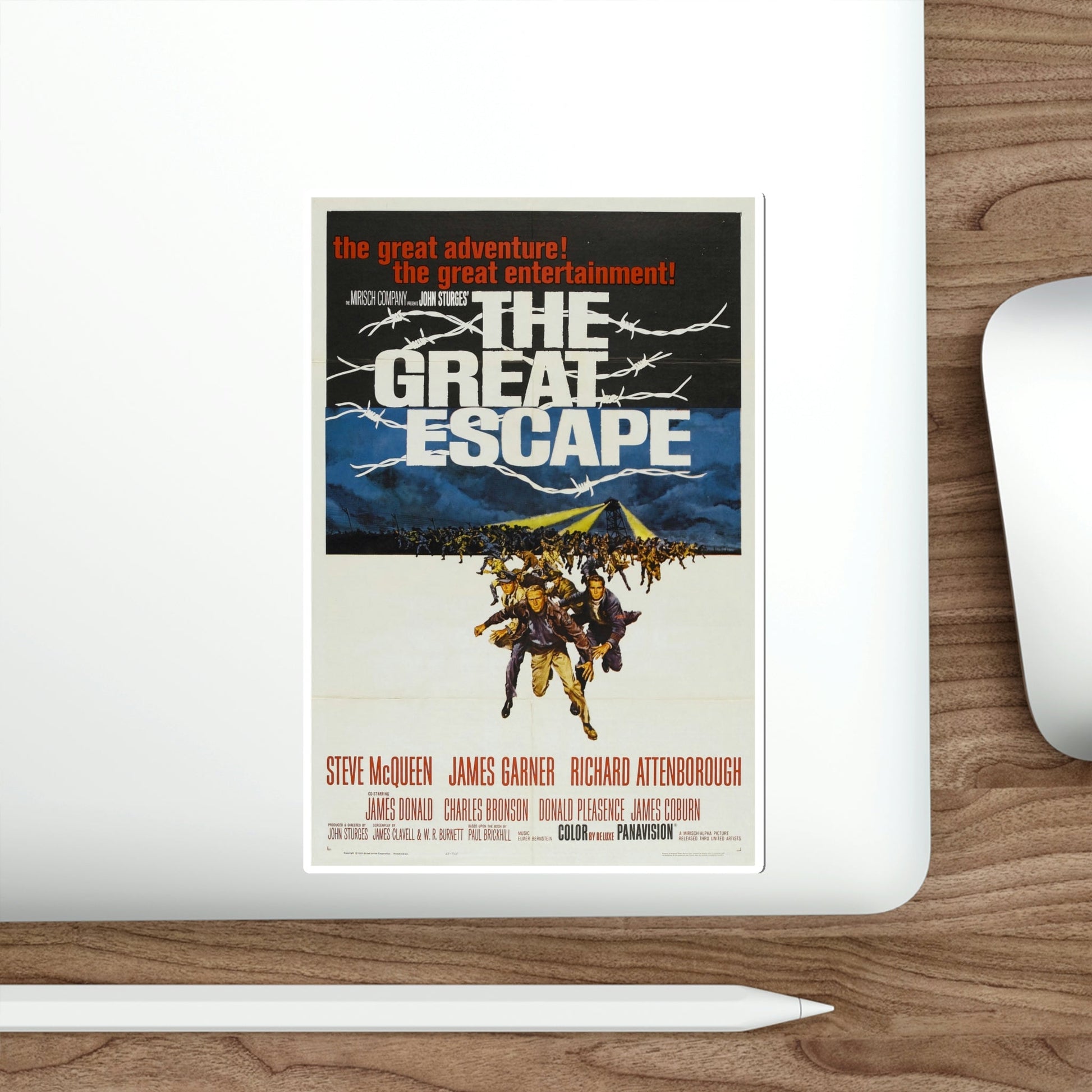The Great Escape 1963 Movie Poster STICKER Vinyl Die-Cut Decal-The Sticker Space