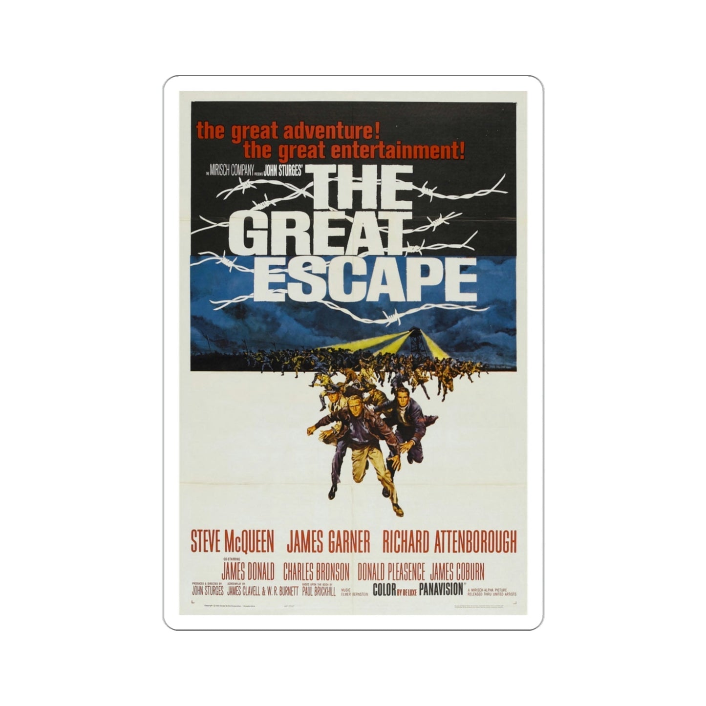 The Great Escape 1963 Movie Poster STICKER Vinyl Die-Cut Decal-3 Inch-The Sticker Space