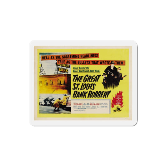 The Great St Louis Bank Robbery 1959 Movie Poster Die-Cut Magnet-2 Inch-The Sticker Space