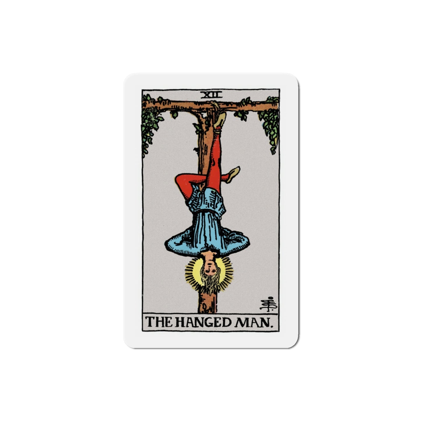 The Hanged Man (Tarot Card) Die-Cut Magnet-3 Inch-The Sticker Space
