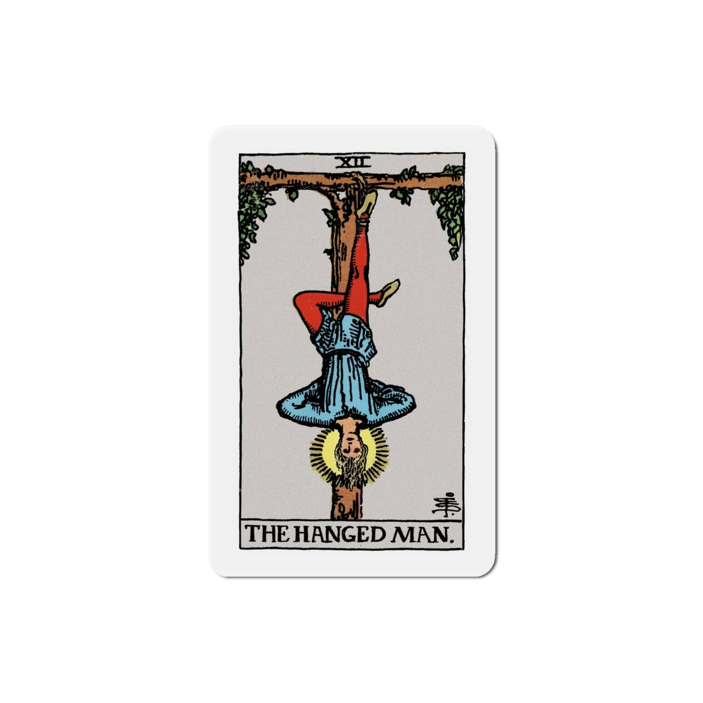 The Hanged Man (Tarot Card) Die-Cut Magnet-4 Inch-The Sticker Space
