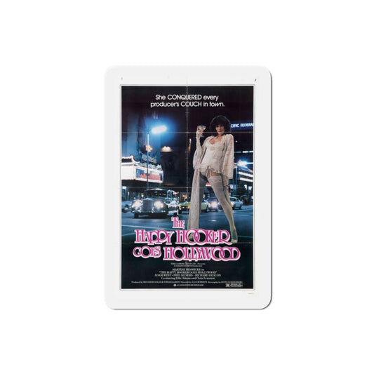 The Happy Hooker Goes Hollywood 1980 Movie Poster Die-Cut Magnet-2" x 2"-The Sticker Space