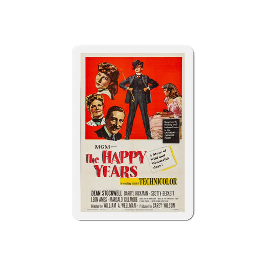 The Happy Years 1950 Movie Poster Die-Cut Magnet-2 Inch-The Sticker Space