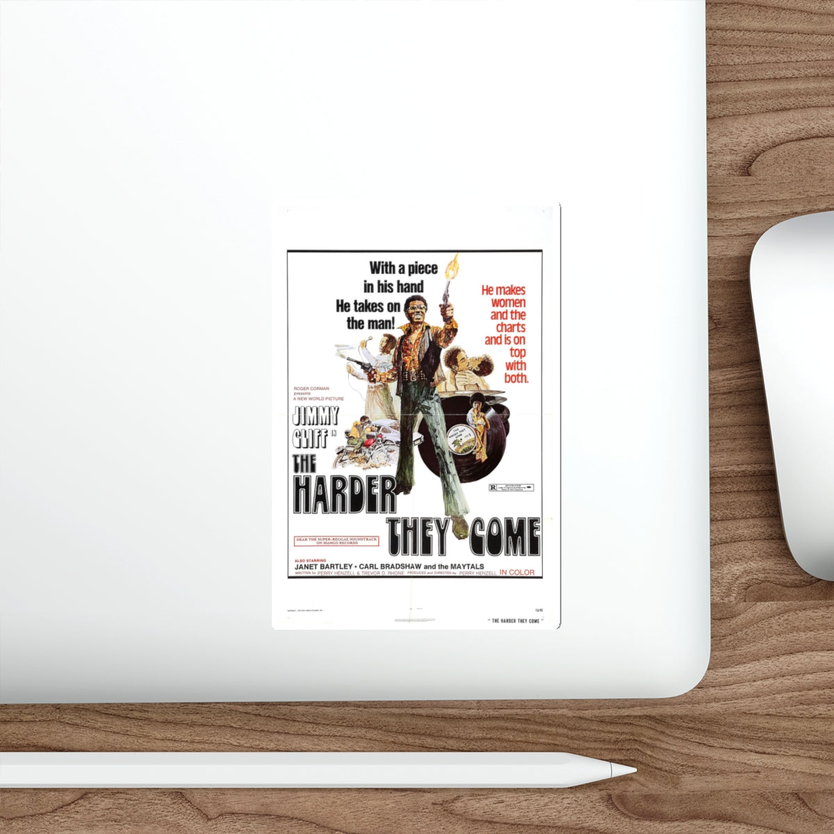 THE HARDER THEY COME 1972 Movie Poster STICKER Vinyl Die-Cut Decal-The Sticker Space