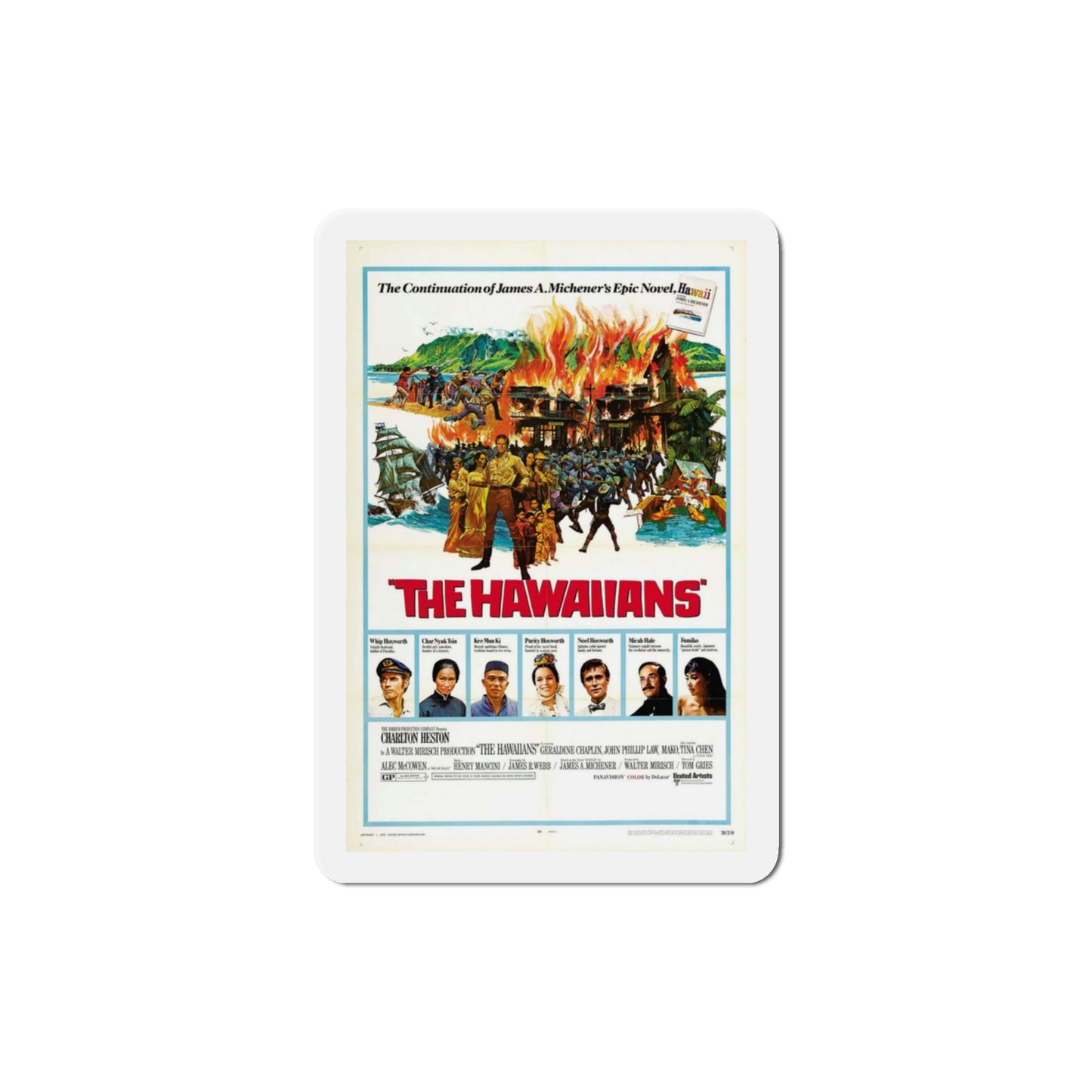 The Hawaiians 1970 Movie Poster Die-Cut Magnet-3" x 3"-The Sticker Space