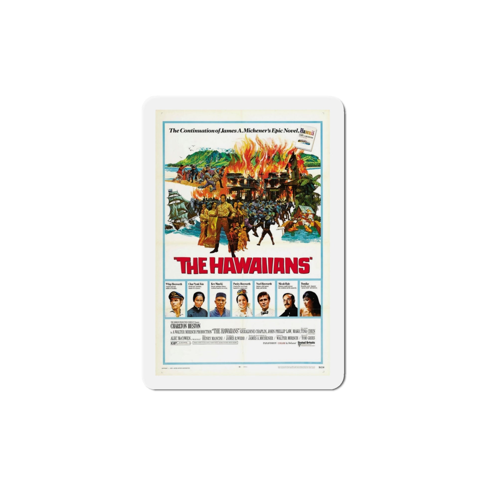 The Hawaiians 1970 Movie Poster Die-Cut Magnet-4" x 4"-The Sticker Space
