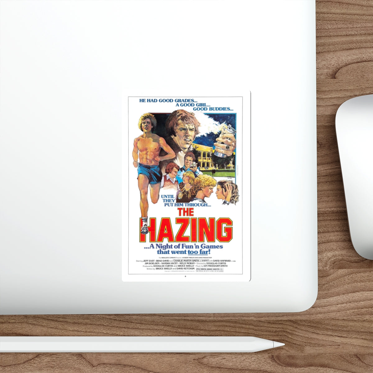 THE HAZING (CURIOUS CASE OF THE CAMPUS CORPSE) 1977 Movie Poster STICKER Vinyl Die-Cut Decal-The Sticker Space