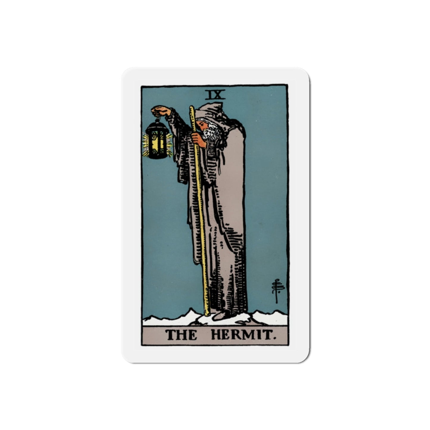 The Hermit (Tarot Card) Die-Cut Magnet-2 Inch-The Sticker Space