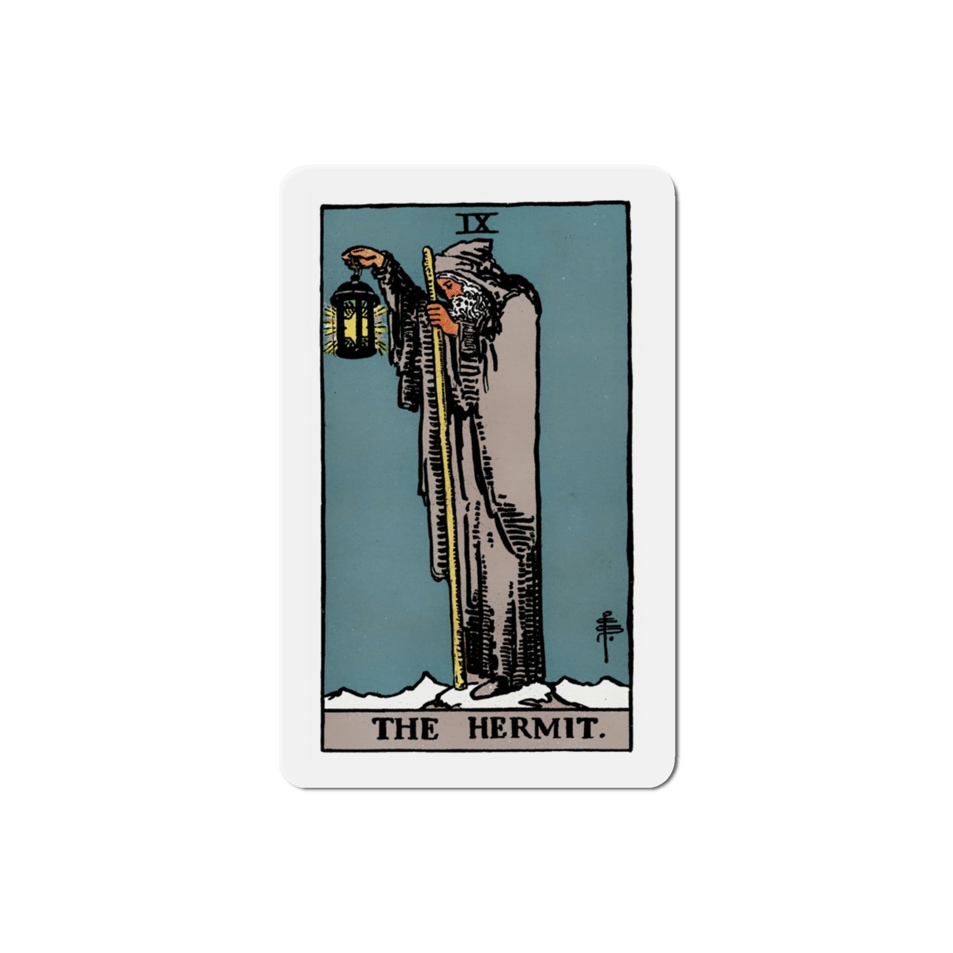 The Hermit (Tarot Card) Die-Cut Magnet-3 Inch-The Sticker Space