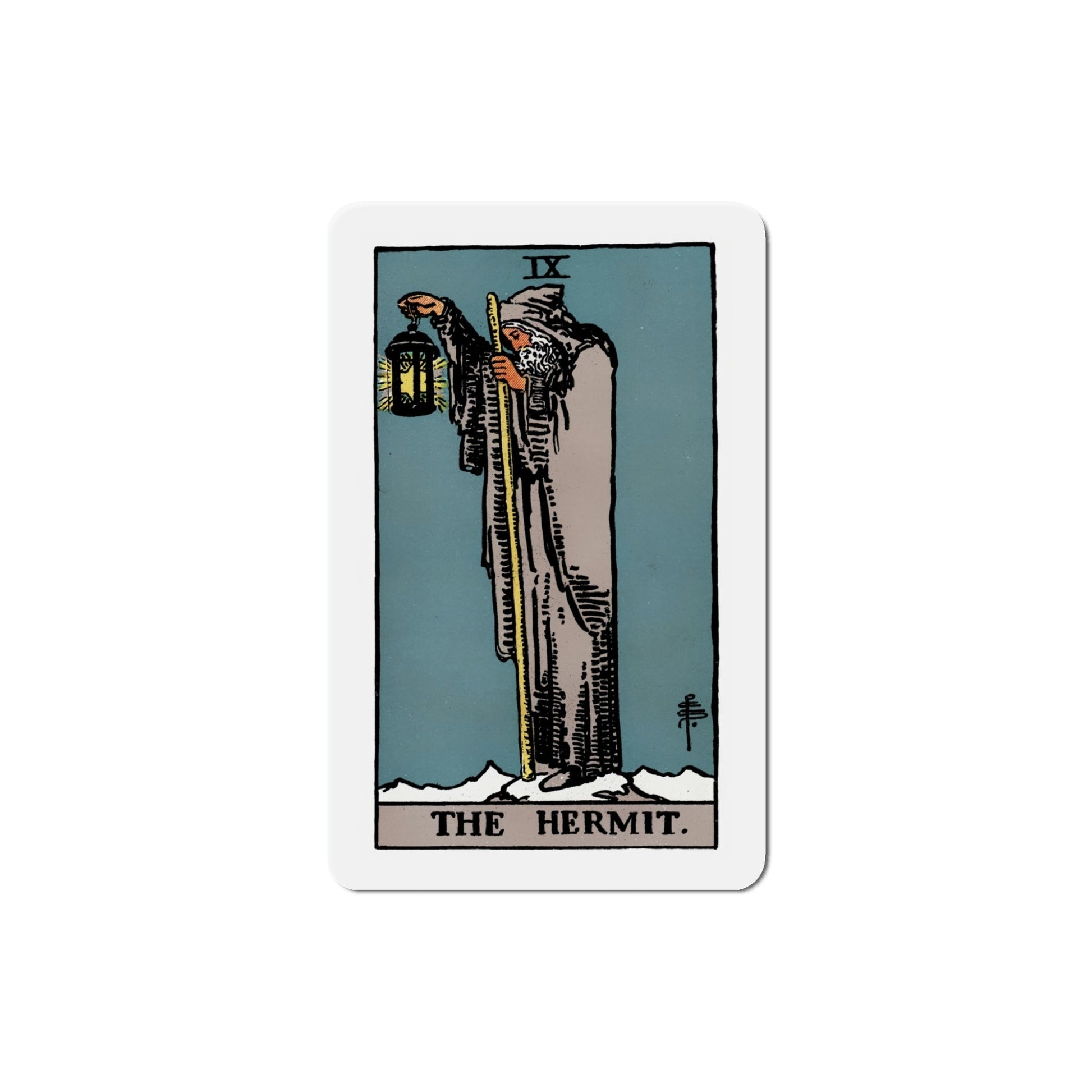 The Hermit (Tarot Card) Die-Cut Magnet-5 Inch-The Sticker Space