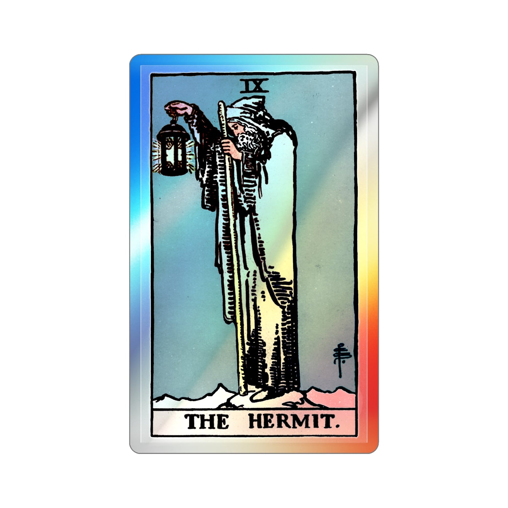 The Hermit (Tarot Card) Holographic STICKER Die-Cut Vinyl Decal-2 Inch-The Sticker Space