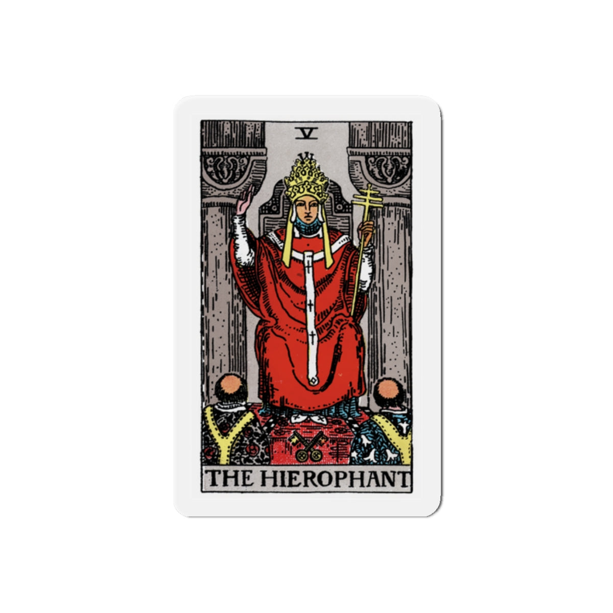 The Hierophant (Tarot Card) Die-Cut Magnet-2" x 2"-The Sticker Space