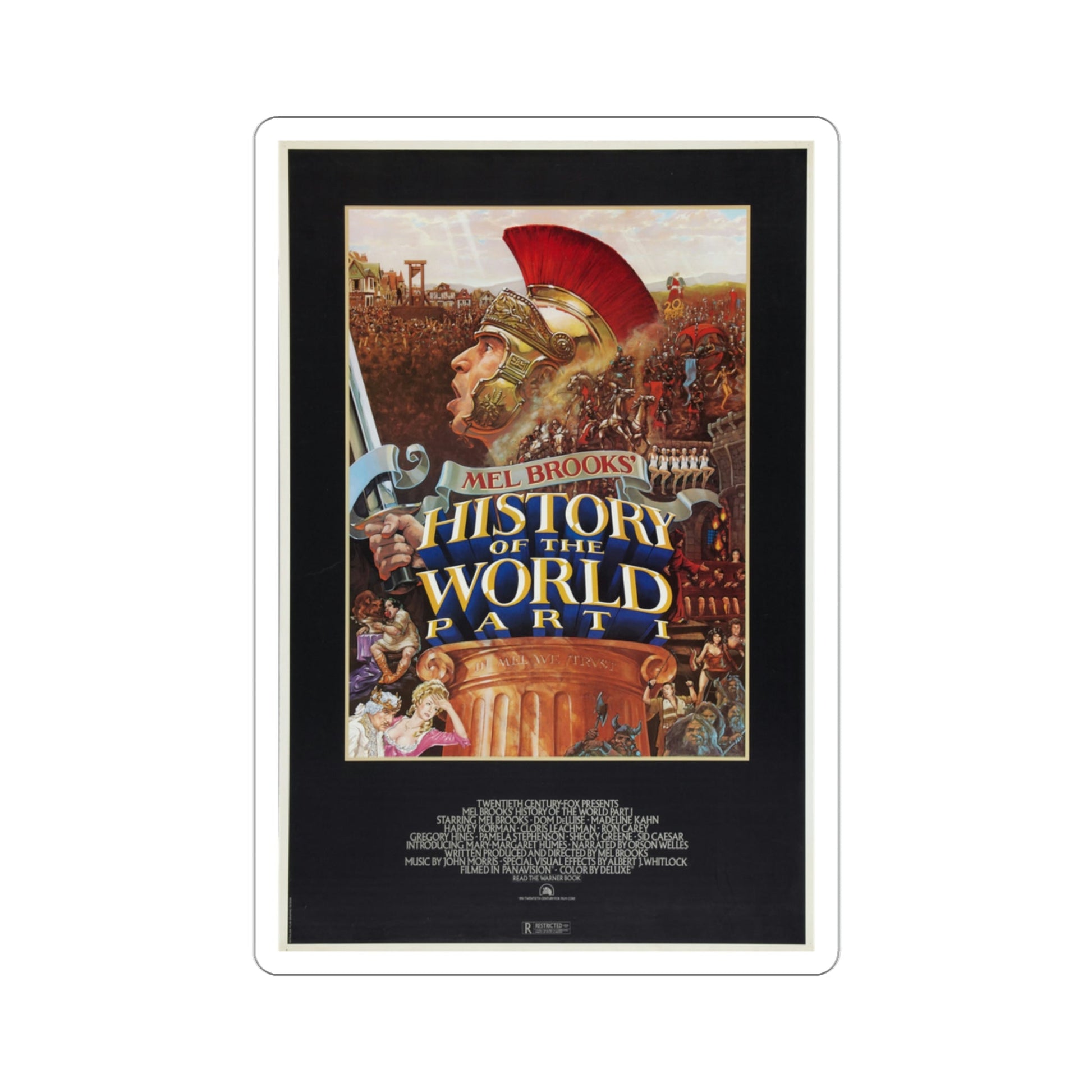 The History of the World Part I 1981 Movie Poster STICKER Vinyl Die-Cut Decal-3 Inch-The Sticker Space