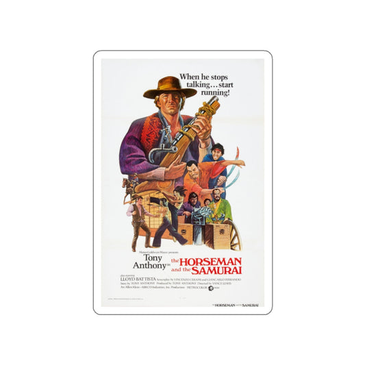 THE HORSEMAN AND THE SAMURAI (THE SILENT STRANGER) 1968 Movie Poster STICKER Vinyl Die-Cut Decal-White-The Sticker Space