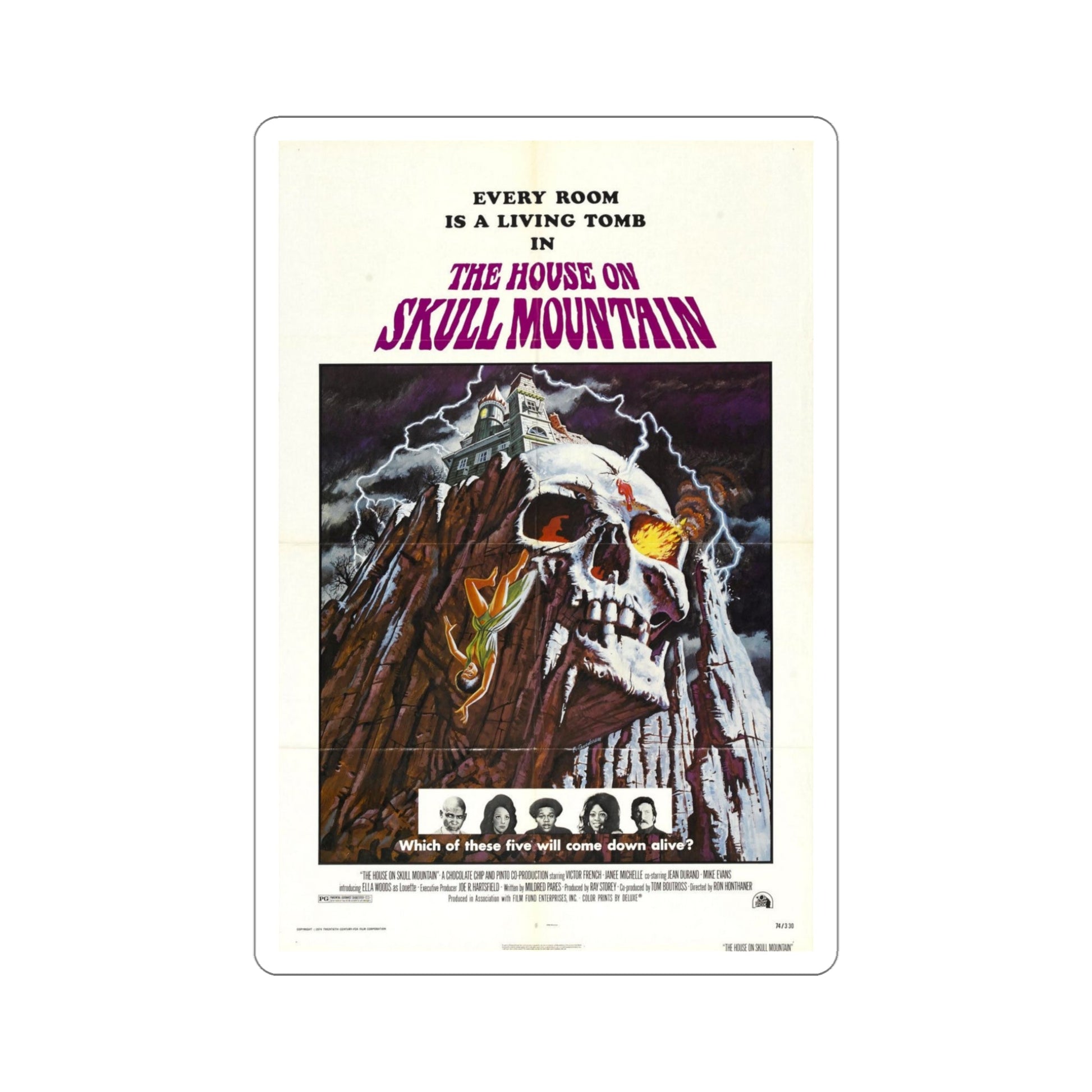 The House on Skull Mountain 1974 Movie Poster STICKER Vinyl Die-Cut Decal-5 Inch-The Sticker Space