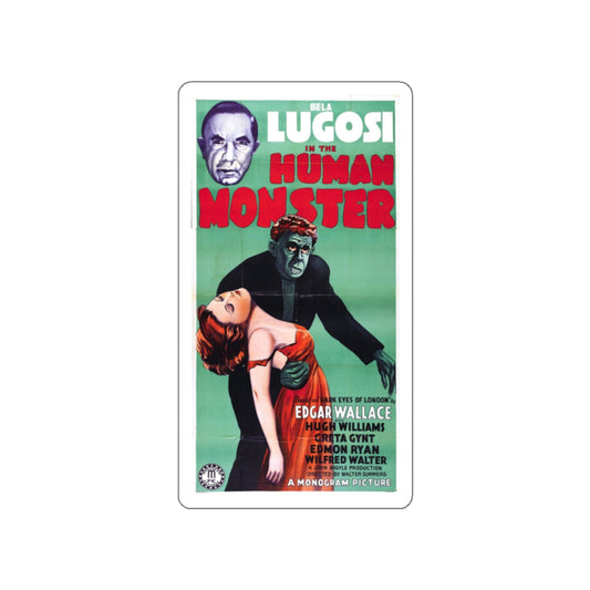 THE HUMAN MONSTER 1939 Movie Poster STICKER Vinyl Die-Cut Decal-White-The Sticker Space