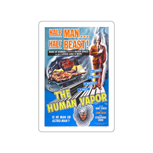 THE HUMAN VAPOR 1960 Movie Poster STICKER Vinyl Die-Cut Decal-White-The Sticker Space