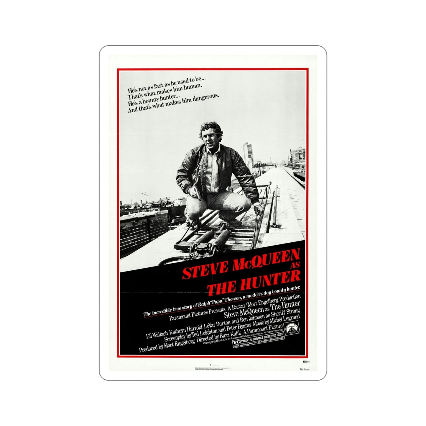 The Hunter 1980 Movie Poster STICKER Vinyl Die-Cut Decal-5 Inch-The Sticker Space