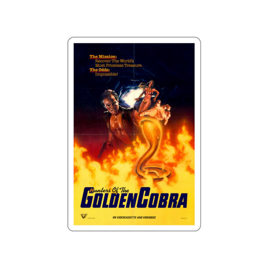 THE HUNTERS OF THE GOLDEN COBRA 1982 Movie Poster STICKER Vinyl Die-Cut Decal-White-The Sticker Space