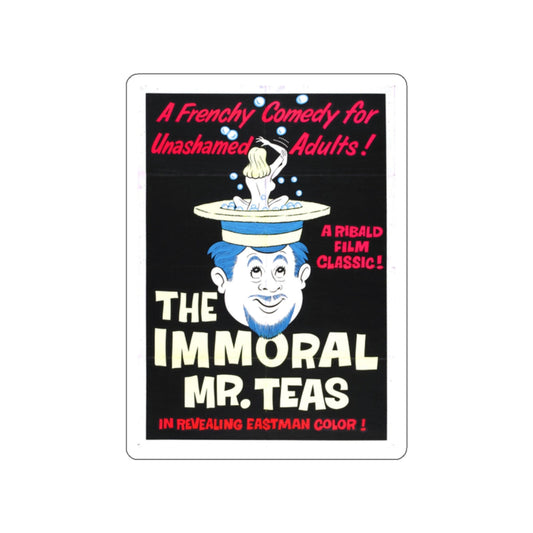 THE IMMORAL MR. TEAS (2) 1959 Movie Poster STICKER Vinyl Die-Cut Decal-White-The Sticker Space