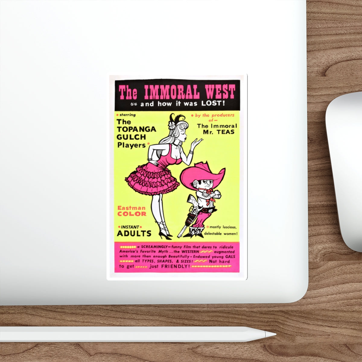THE IMMORAL WEST 1962 Movie Poster STICKER Vinyl Die-Cut Decal-The Sticker Space
