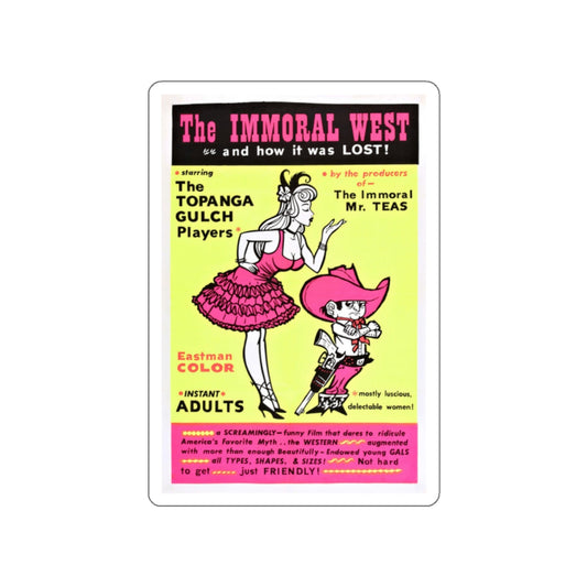 THE IMMORAL WEST 1962 Movie Poster STICKER Vinyl Die-Cut Decal-White-The Sticker Space