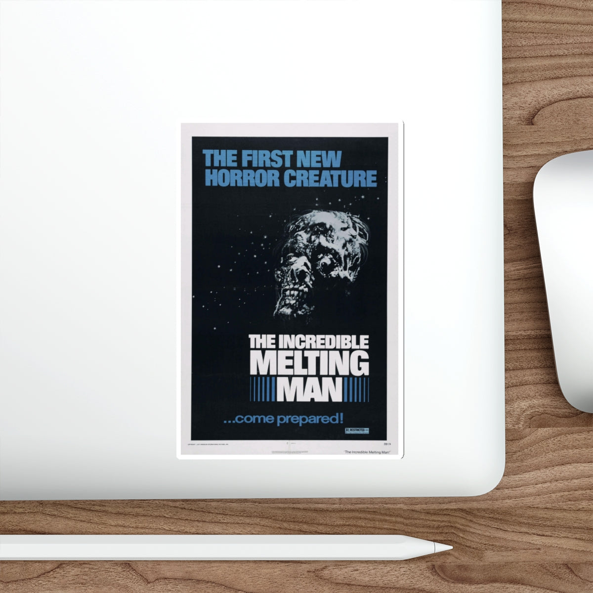 THE INCREDIBLE MELTING MAN (2) 1977 Movie Poster STICKER Vinyl Die-Cut Decal-The Sticker Space