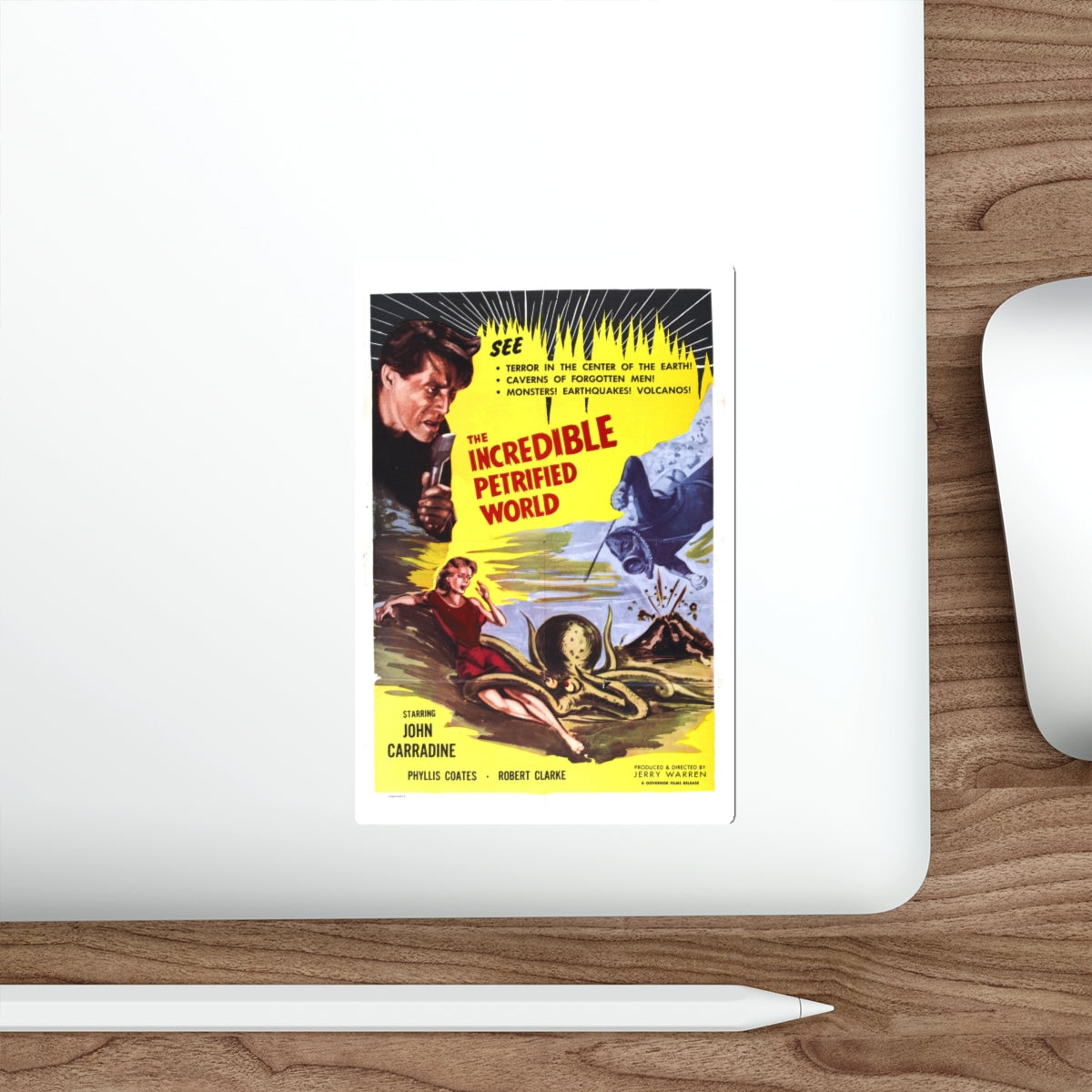 THE INCREDIBLE PETRIFIED WORLD 1959 Movie Poster STICKER Vinyl Die-Cut Decal-The Sticker Space