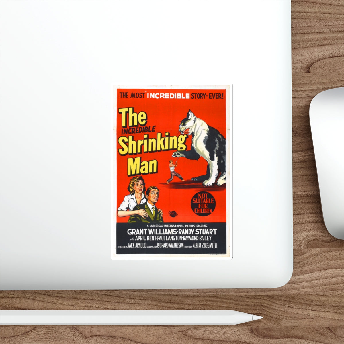 THE INCREDIBLE SHRINKING MAN (2) 1957 Movie Poster STICKER Vinyl Die-Cut Decal-The Sticker Space