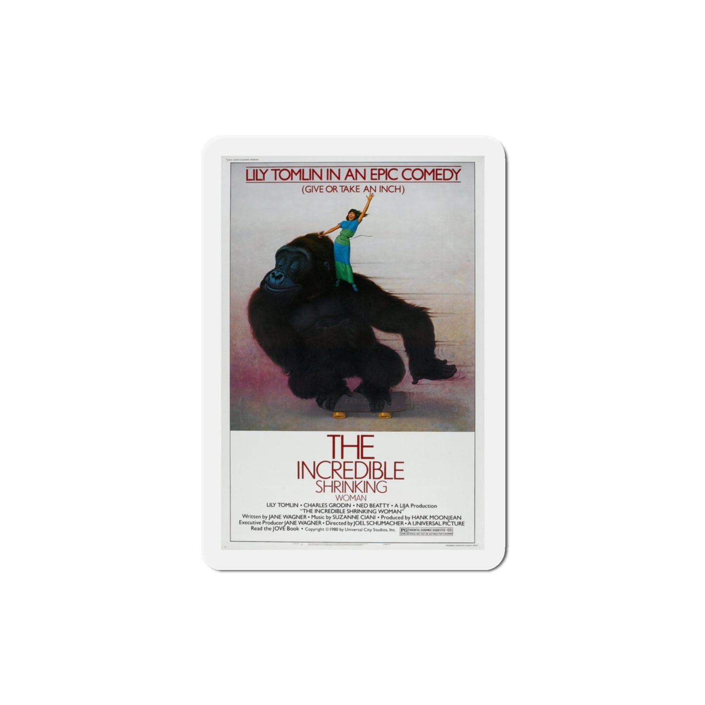 The Incredible Shrinking Woman 1981 Movie Poster Die-Cut Magnet-3" x 3"-The Sticker Space