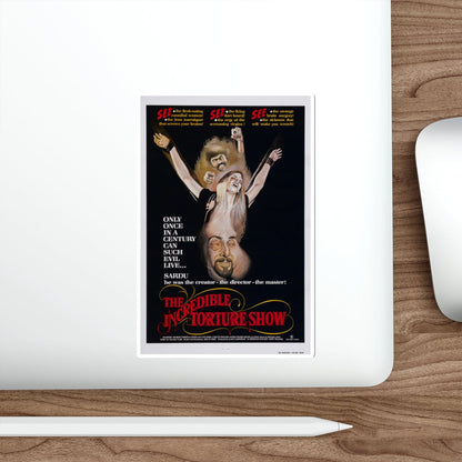 THE INCREDIBLE TORTURE SHOW (BLOODSUCKING FREAKS) 1976 Movie Poster STICKER Vinyl Die-Cut Decal-The Sticker Space