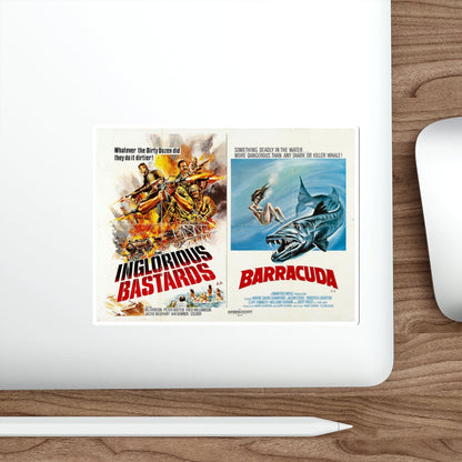 THE INGLORIOUS BASTARDS + BARRACUDA 1978 Movie Poster STICKER Vinyl Die-Cut Decal-The Sticker Space