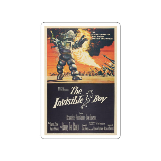 THE INVISIBLE BOY 1957 Movie Poster STICKER Vinyl Die-Cut Decal-White-The Sticker Space