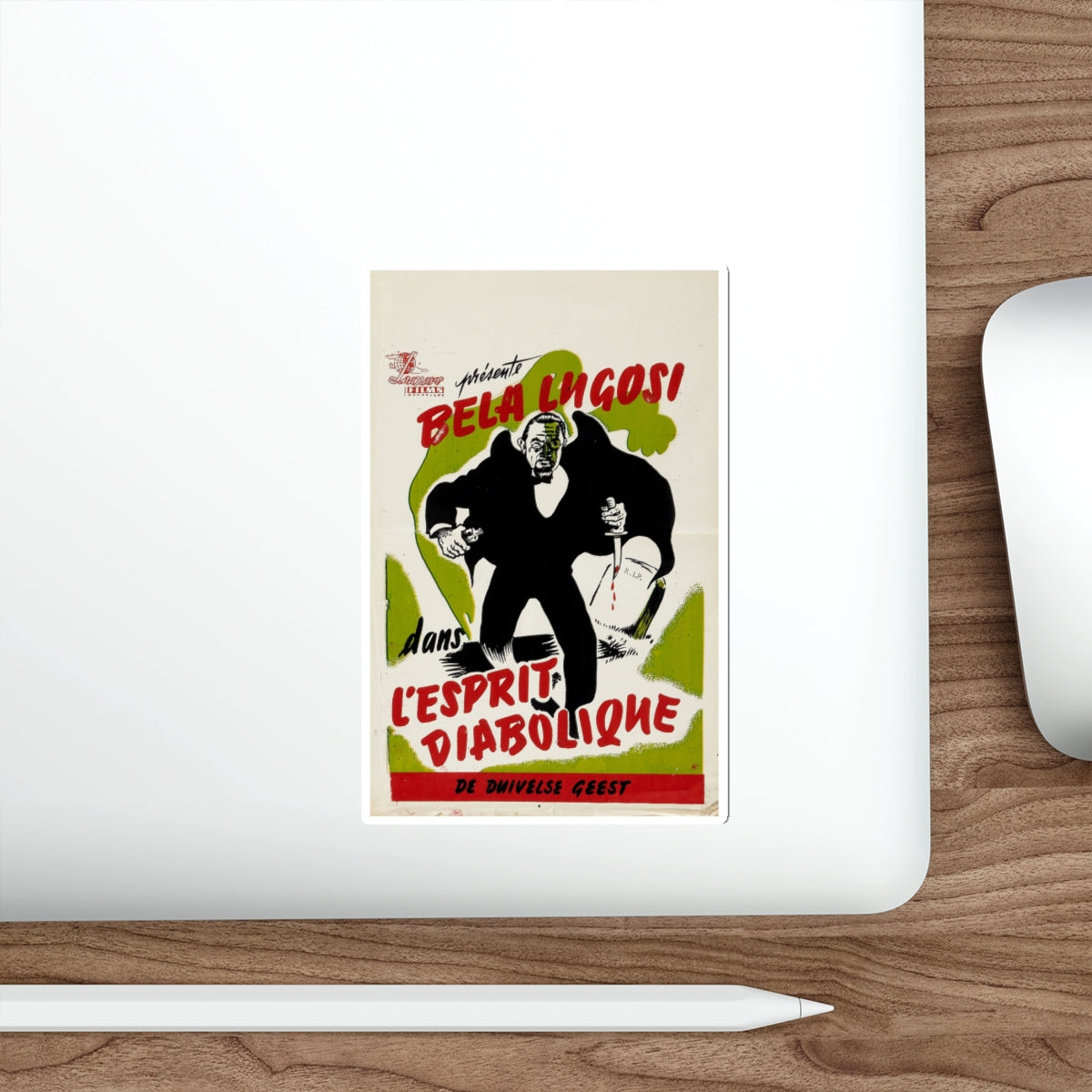 THE INVISIBLE GHOST (BELGIAN) 1941 Movie Poster STICKER Vinyl Die-Cut Decal-The Sticker Space